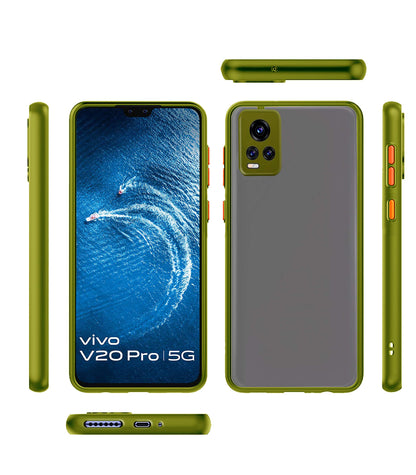 Vivo V20 Matte mobile back cover in light green by Pikkme – photo 2