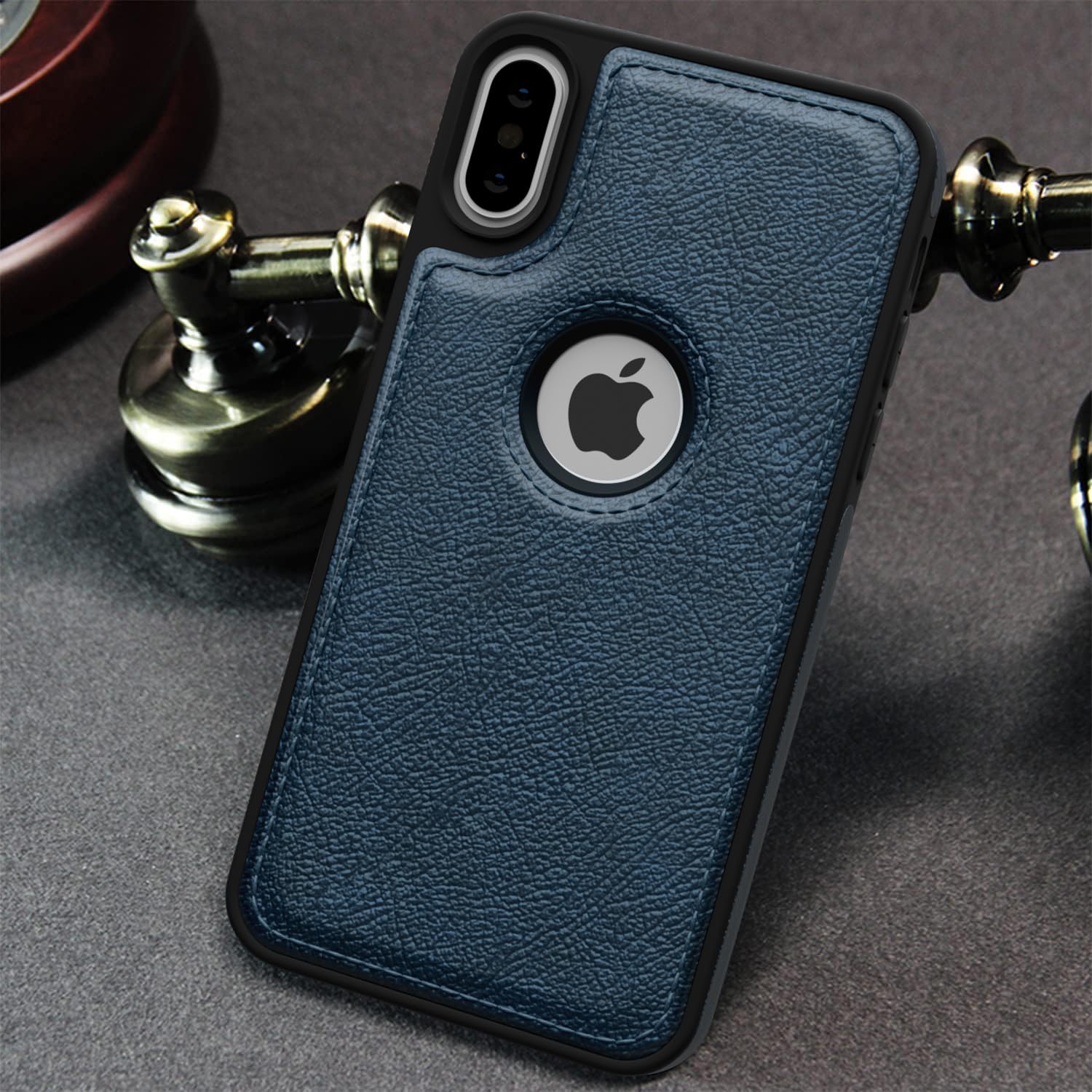 Pikkme iPhone Xs Max Flexible Pu Leather Back Cover | Blue