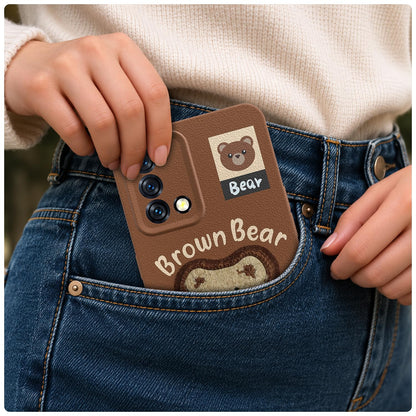 Pikkme brown Plush Patch mobile back cover for Oppo F19/F19s – photo 4