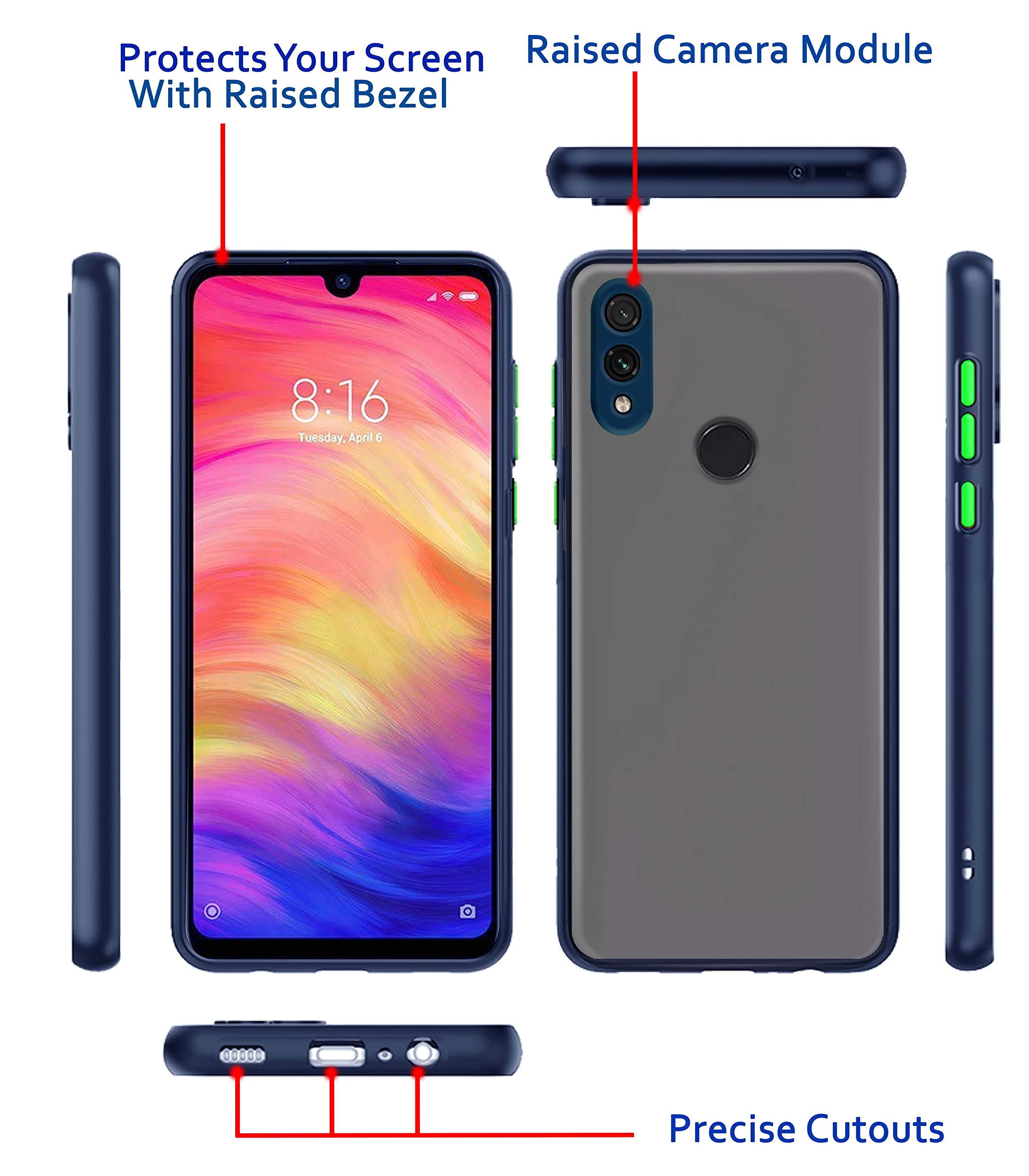 Redmi Note 7/Note 7 Pro/Note 7S mobile cover in blue by Pikkme – photo 3