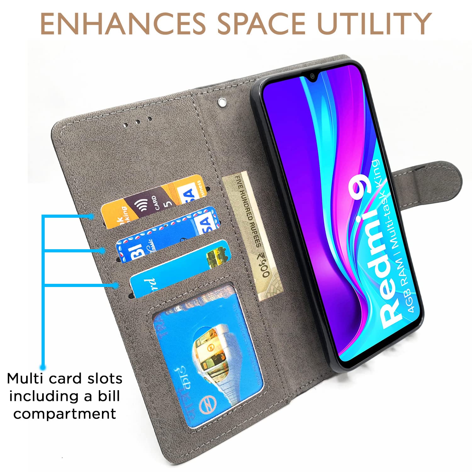 Pikkme black flip case for Redmi 10A/9, Poco C31 – photo 2