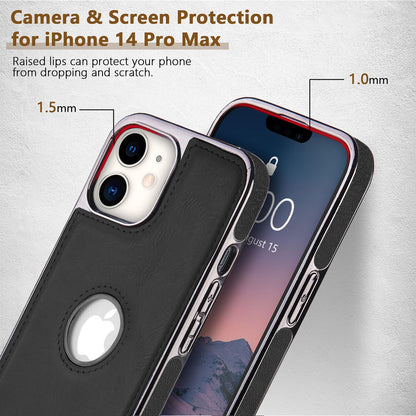 iPhone 12/12 Pro Leatherback phone cover in black by Pikkme – photo 3