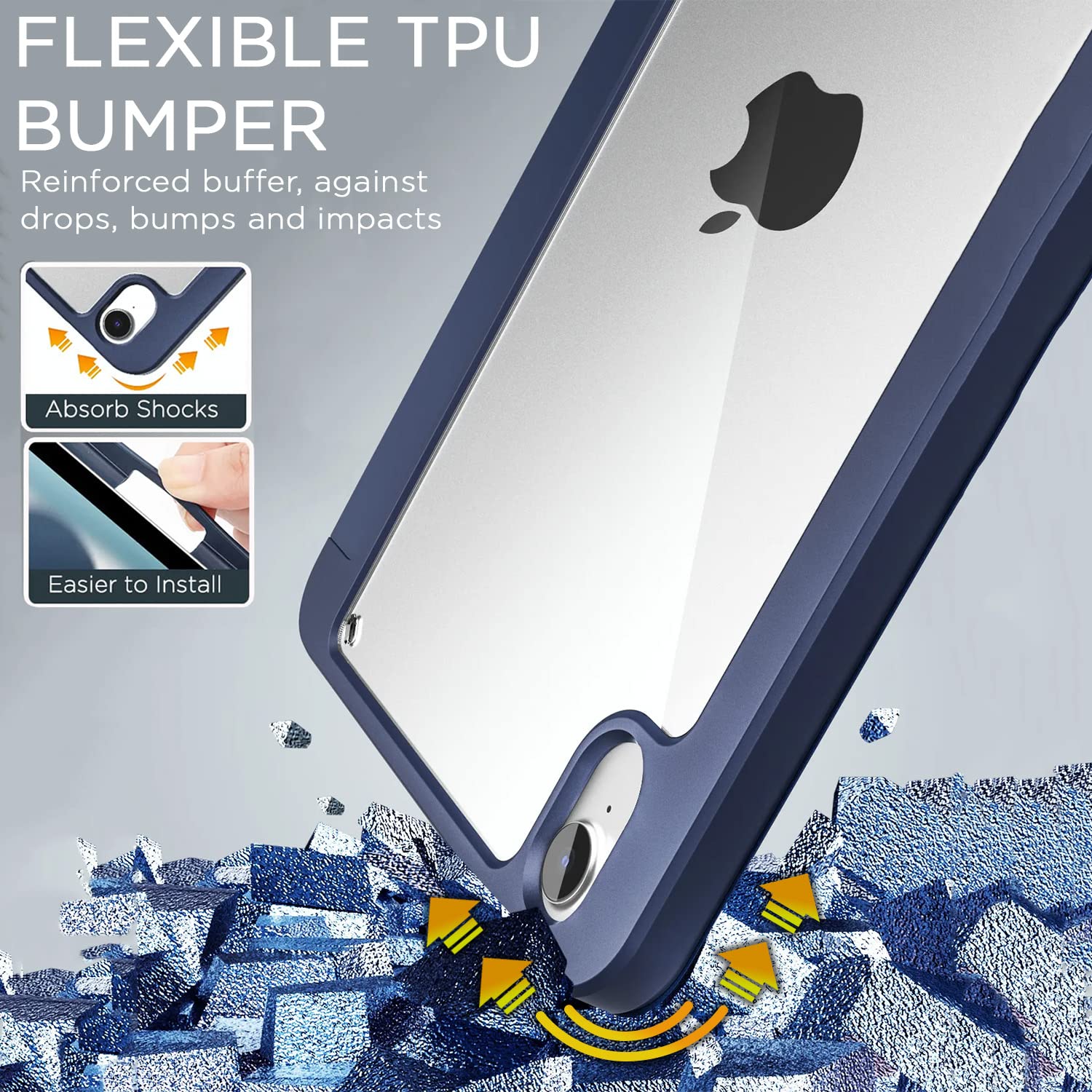 Pikkme dark blue Smart Trifold mobile flip cover for iPad Air 5th/4th Gen 10.9 Inch – photo 4
