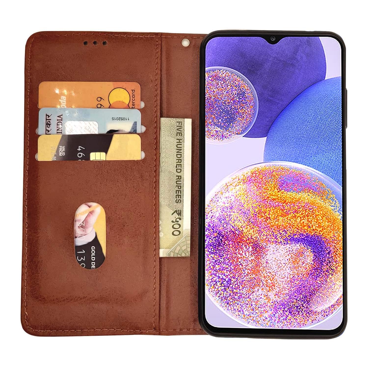 Brown mobile flip cover for Samsung A23 4G/A23 5G – Pikkme – photo 2