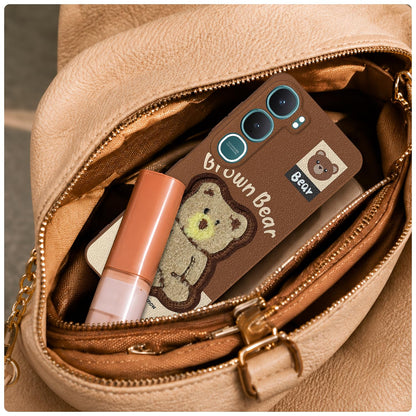 Pikkme Vivo Y31 5G Plush Patch brown phone cover – photo 5