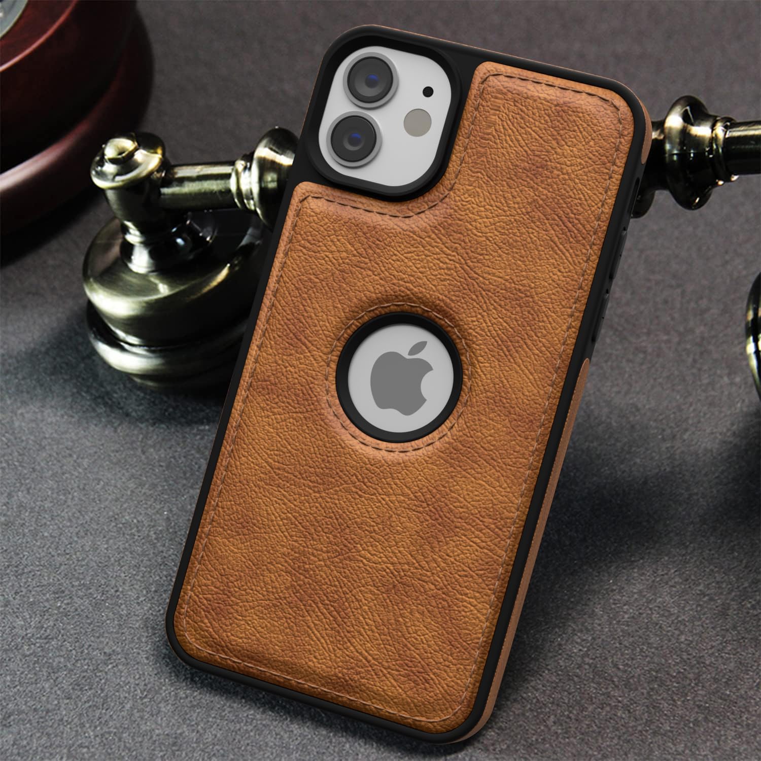 iPhone 12/12 Pro mobile back cover in brown by Pikkme – photo 7