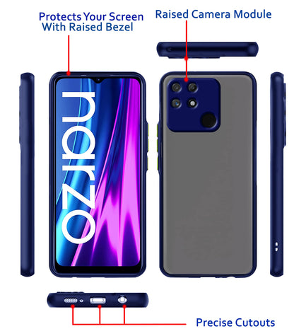 Blue Hybrid phone cover for Realme Narzo 50A – Pikkme – photo 3