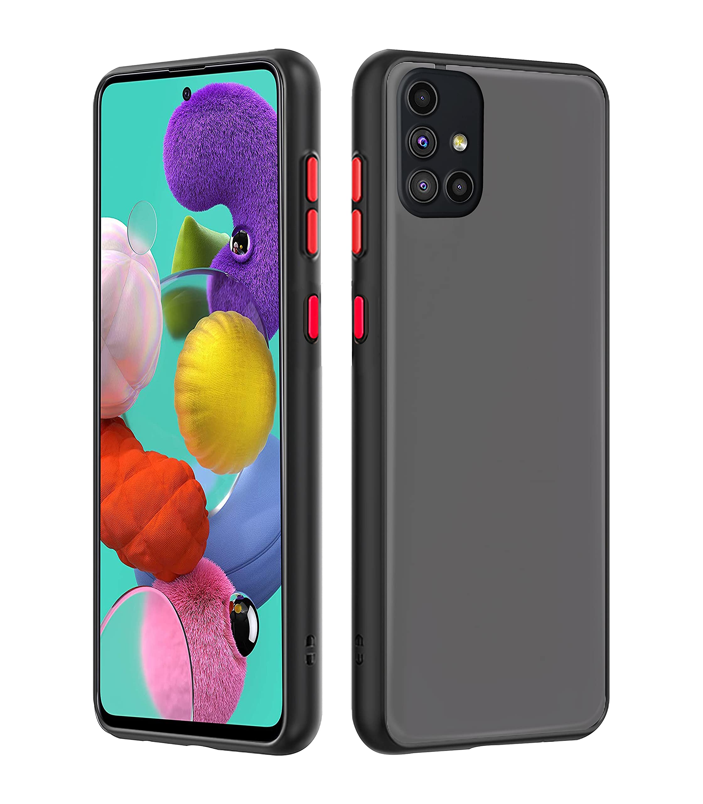 Samsung A51 Matte phone cover in black by Pikkme