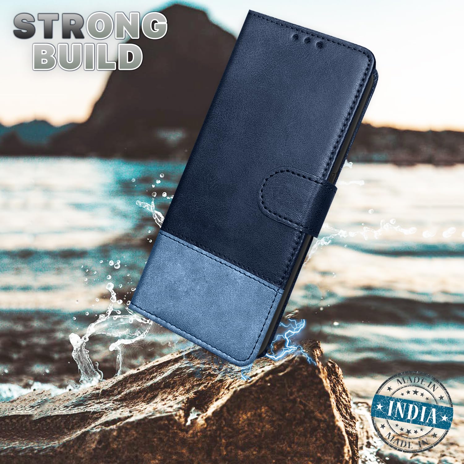 Pikkme CMF By Nothing Phone 1 Contrast Flip Cover (Blue)