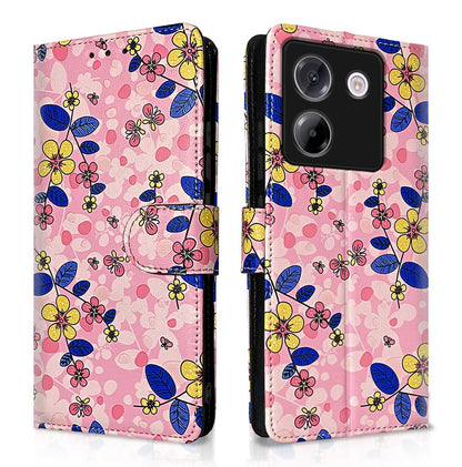 Pikkme POCO M7 Pro 5G pink flower mobile flip cover