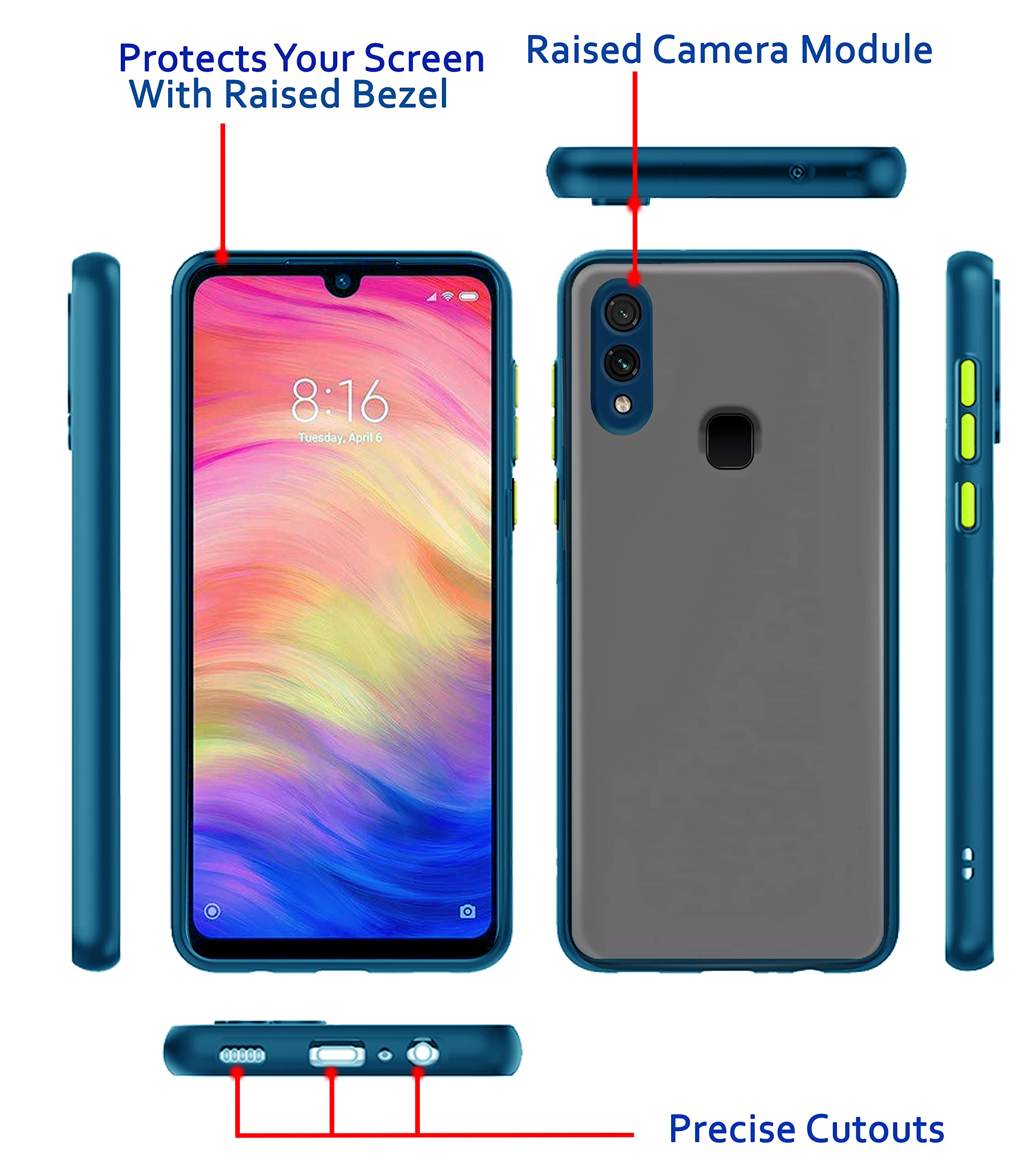Vivo Y91/Y93/Y95 Hybrid phone cover in blue by Pikkme – photo 3