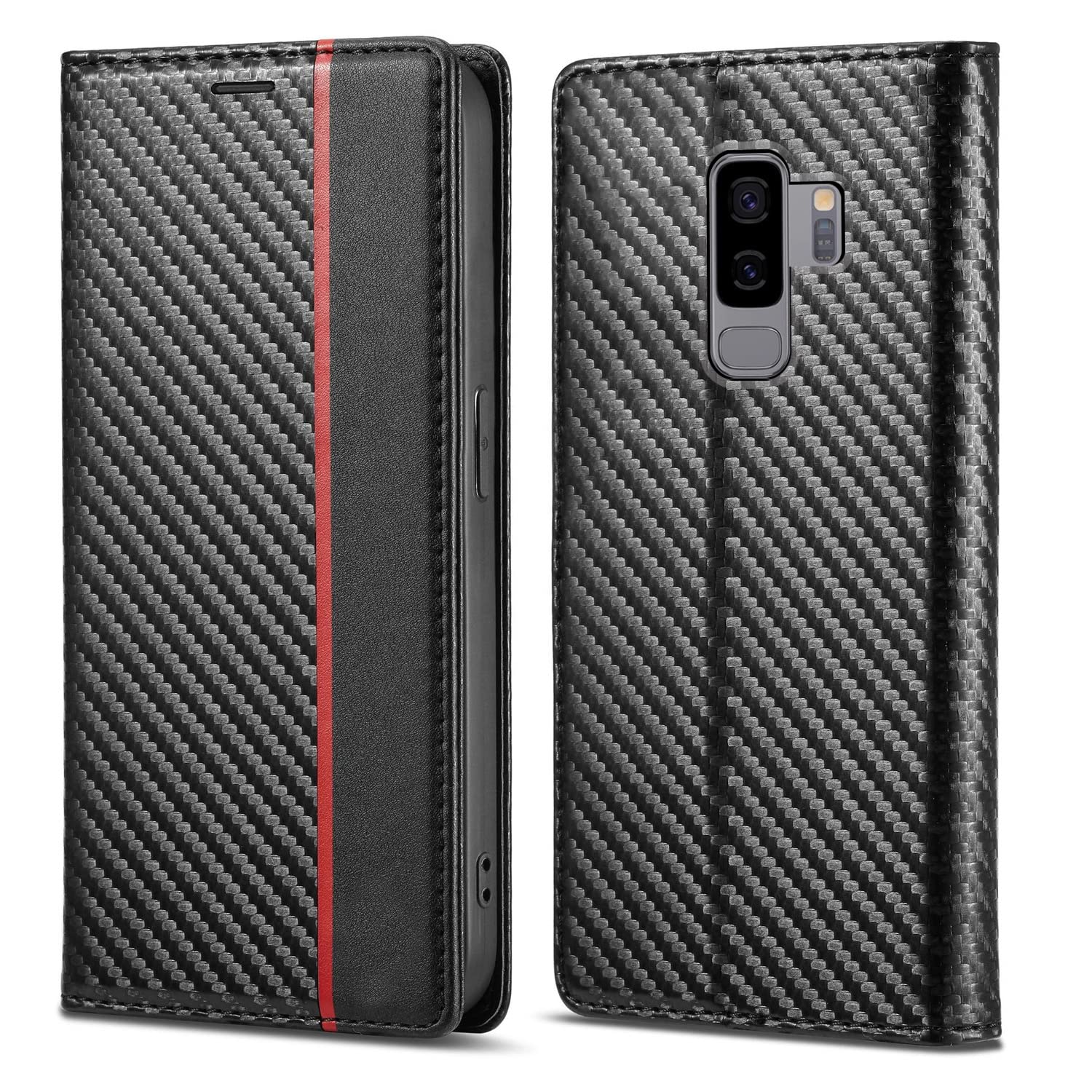 Pikkme black wallet flip cover for Samsung S9 Plus