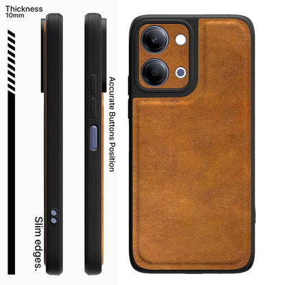 Pikkme Vivo Y11/T5 Lite 5G Leather brown back cover – photo 3