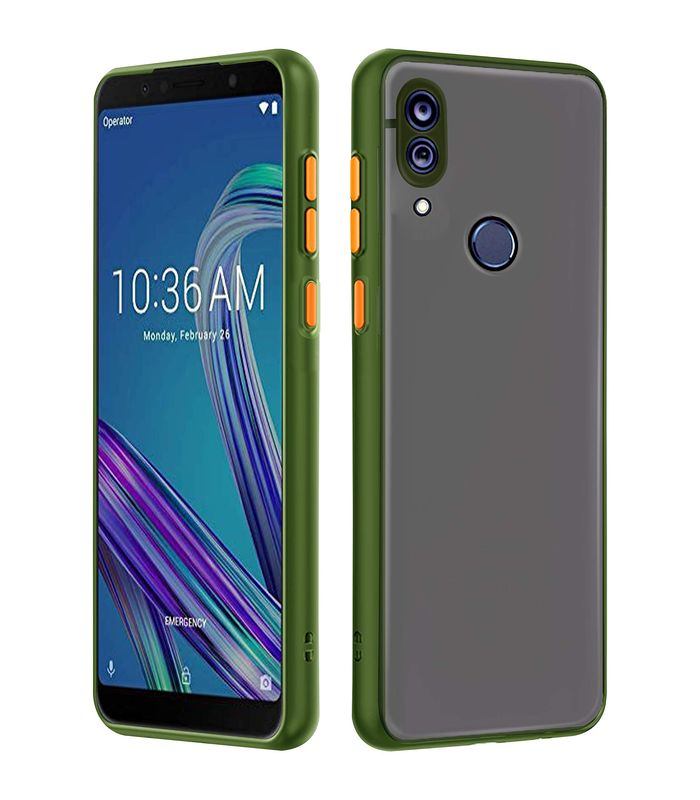 Asus Matte mobile cover in green by Pikkme