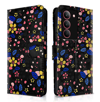 Pikkme Realme Narzo 80x/P3x/14X 5G black flower flip cover