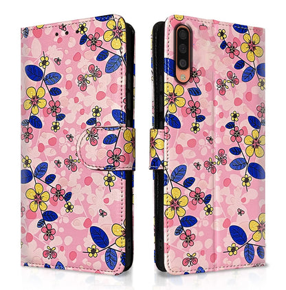 Pikkme Samsung A50/A50s/A30s pink flower wallet flip cover
