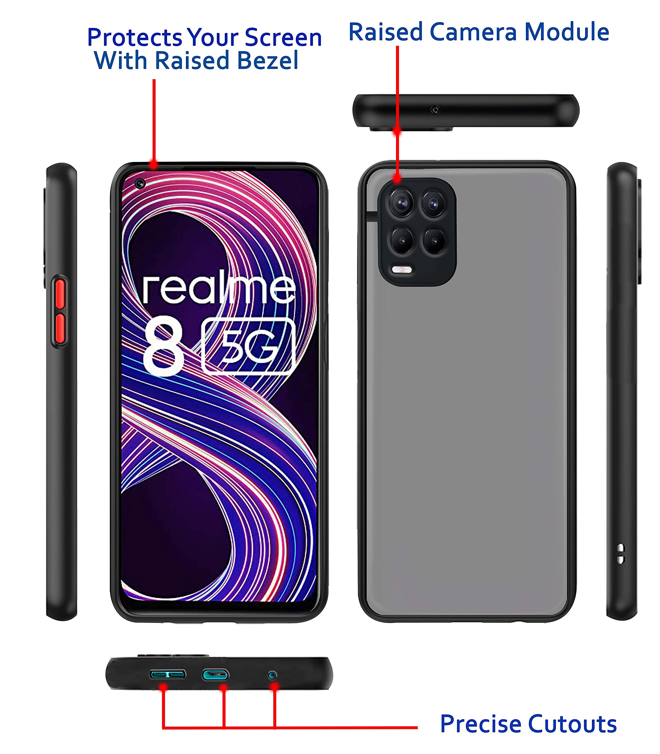 Pikkme black back cover for Realme 8/8s/Narzo 30 5G – photo 3