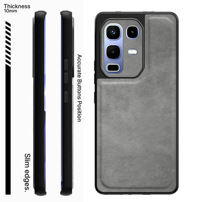 Grey Leather back cover for Infinix Note 50s 5G – Pikkme – photo 3