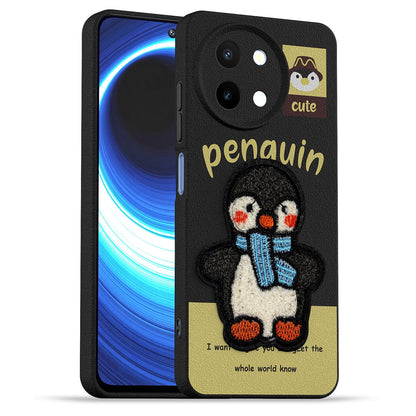 Pikkme Vivo Y58/T3x/Y200i 5G Plush Patch black mobile cover