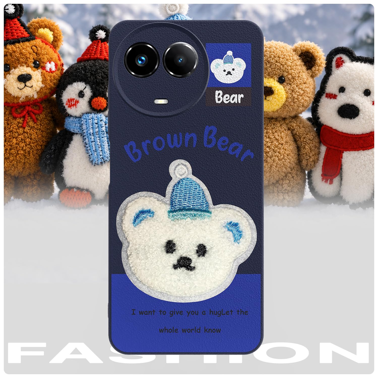 Realme 11/11X 5G/Narzo 60X 5G Plush Patch back cover in blue by Pikkme – photo 7