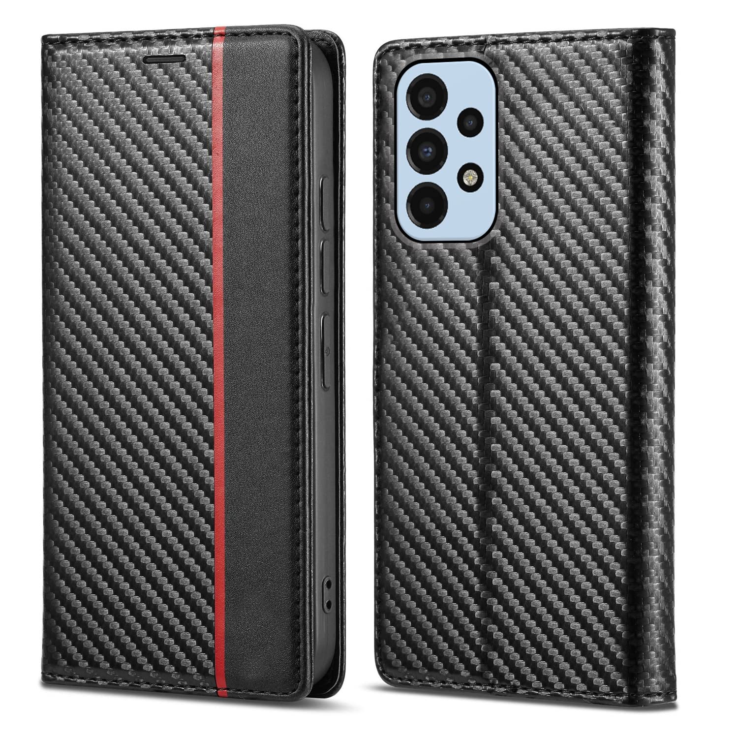 Samsung A33 5G Wallet mobile flip cover in black by Pikkme