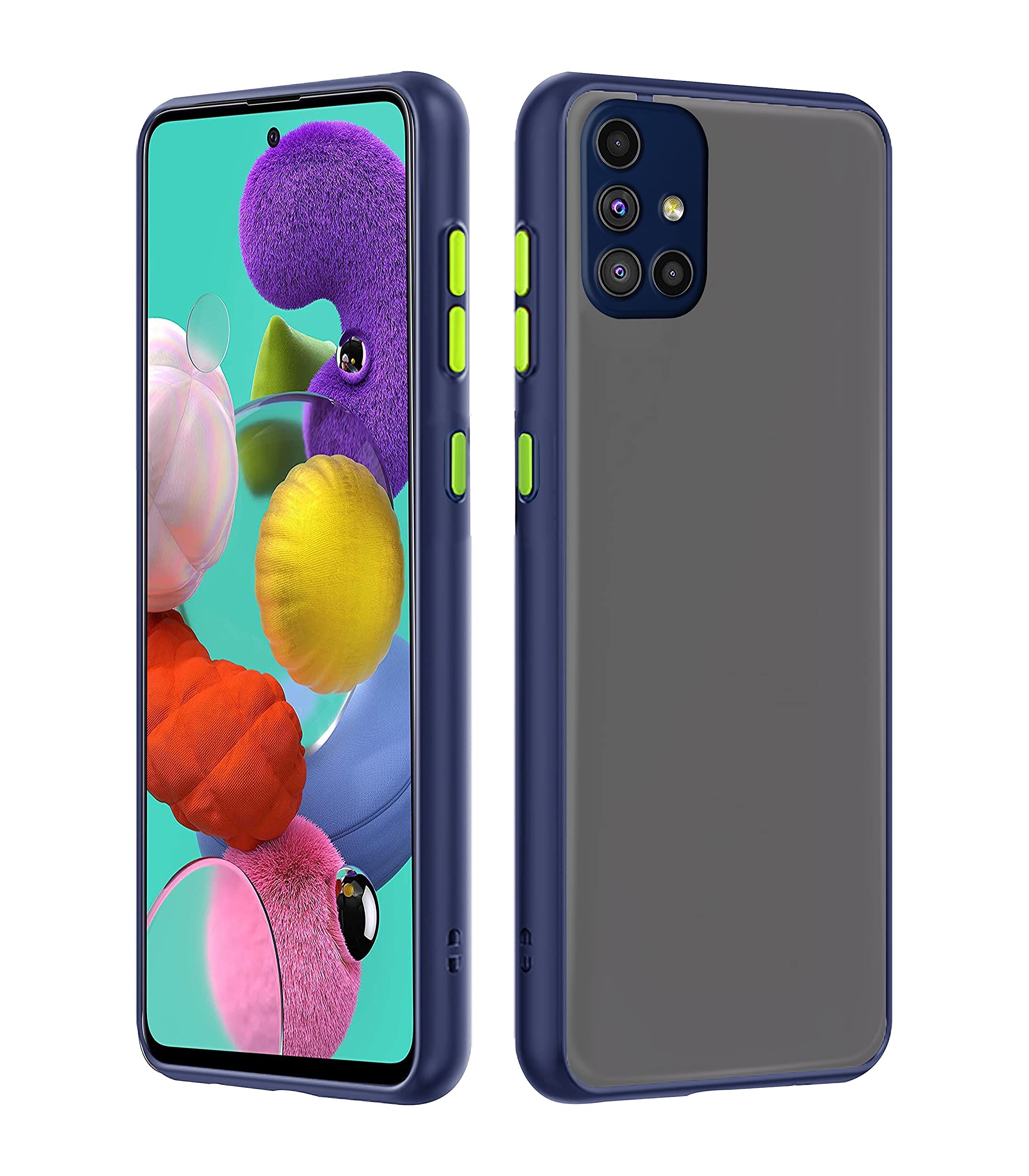 Samsung A51 Matte phone cover in blue by Pikkme