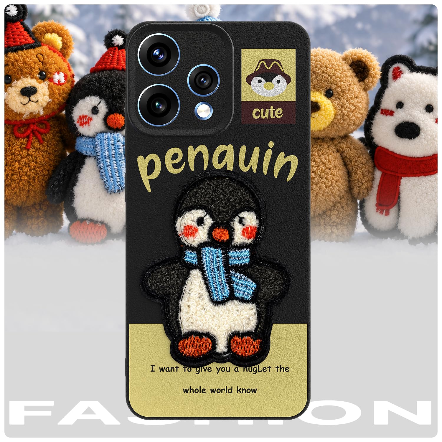 Pikkme black Plush Patch phone cover for Oppo Reno 15 5G – photo 7