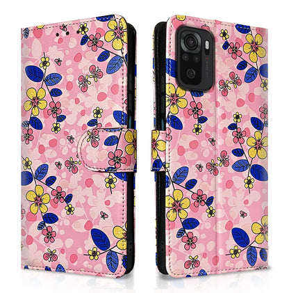 Pikkme Redmi Note 10/Note 10s/Note 11 SE Wallet pink flower wallet flip cover