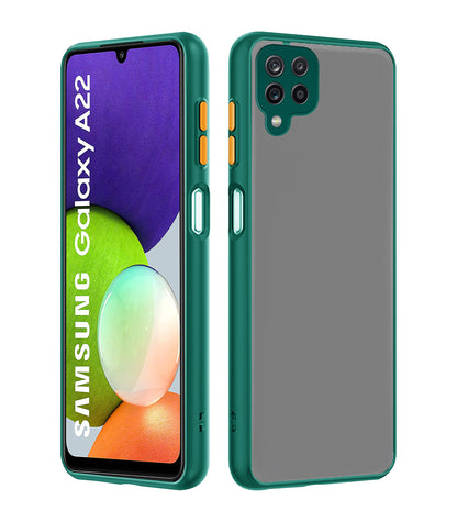 Pikkme green Hybrid mobile back cover for Samsung A22 4G