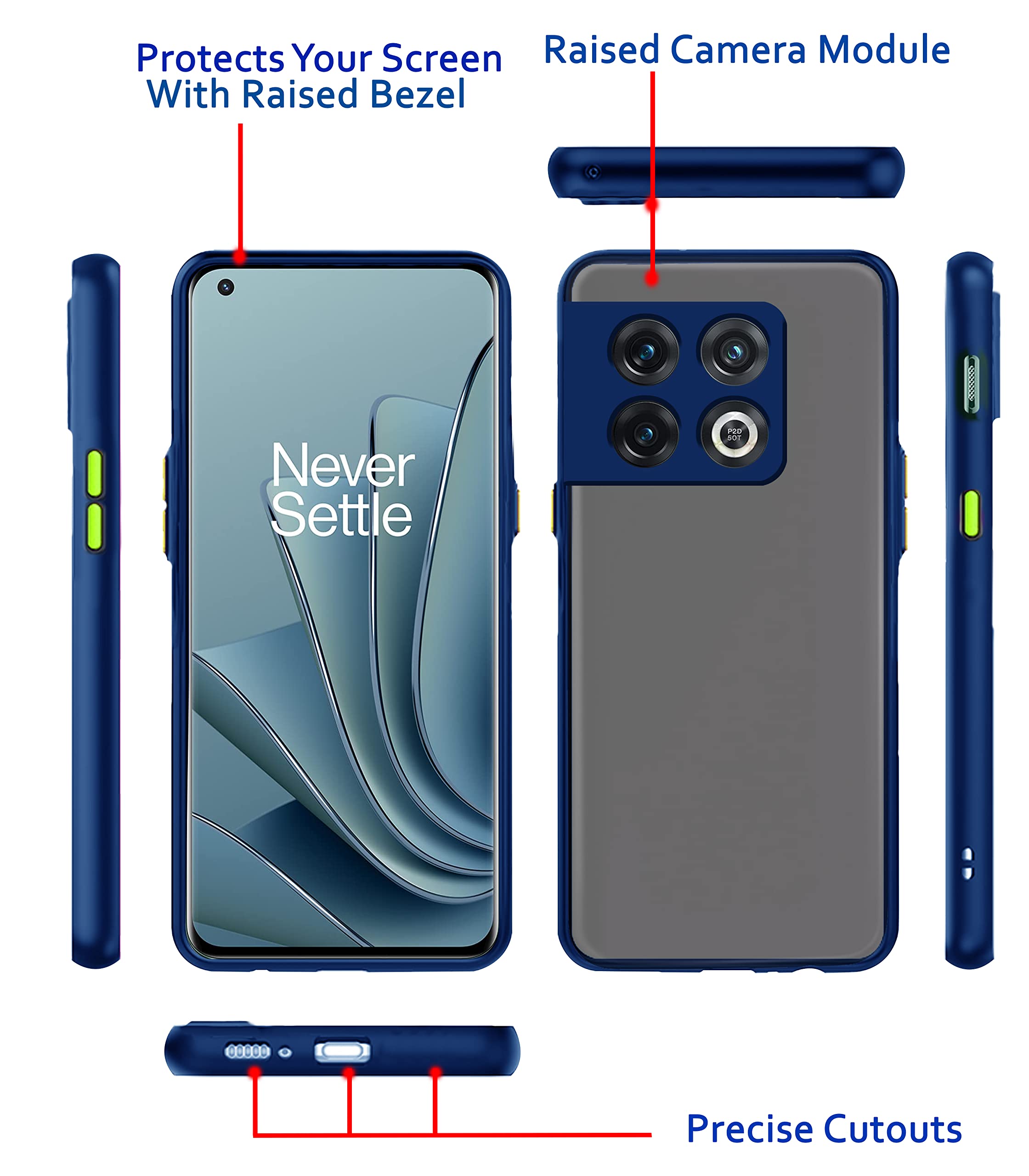 Pikkme OnePlus 10 Pro 5G/1 Hybrid blue phone cover – photo 3