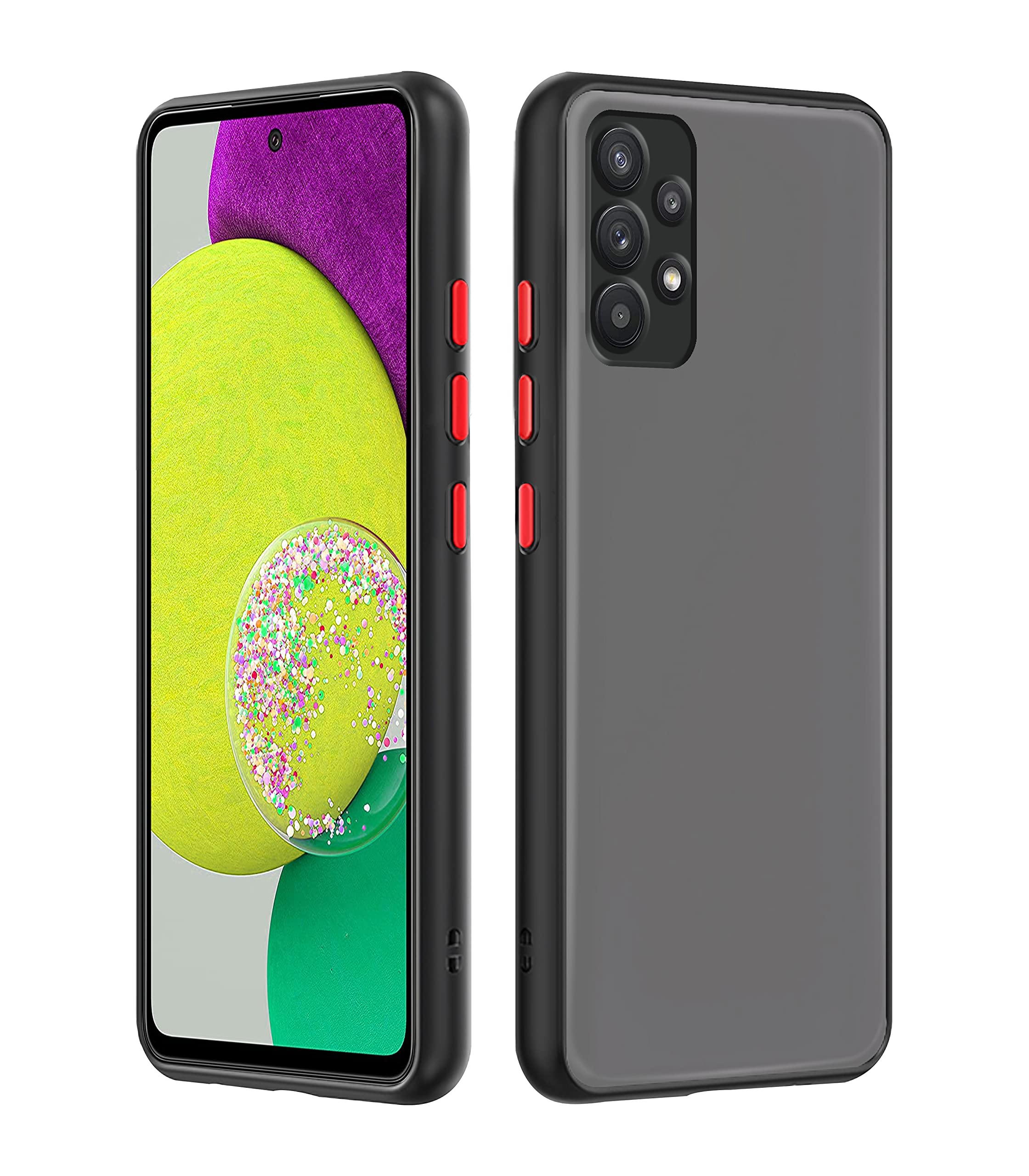 Pikkme black Hybrid mobile cover for Samsung A73 5G