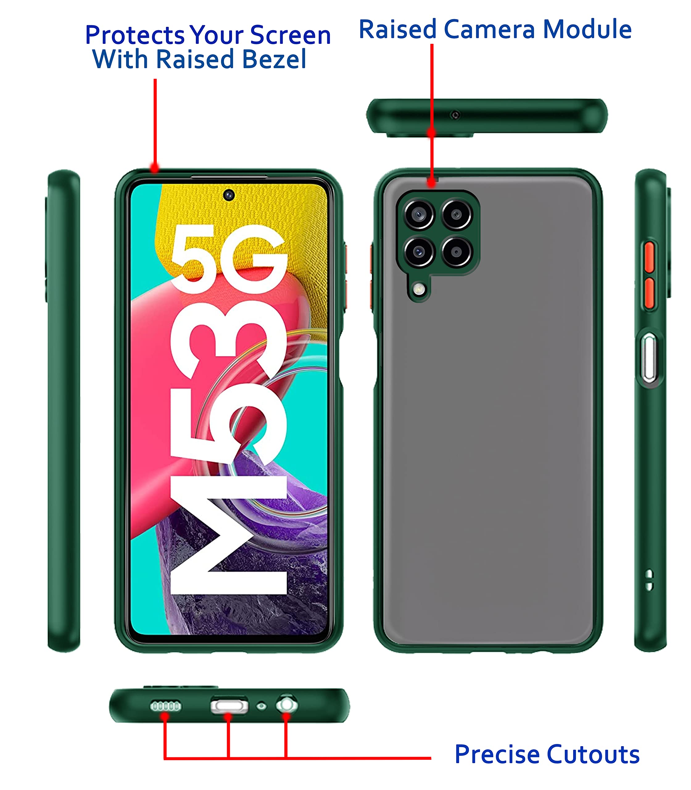 Samsung M53 5G mobile cover in green by Pikkme – photo 2