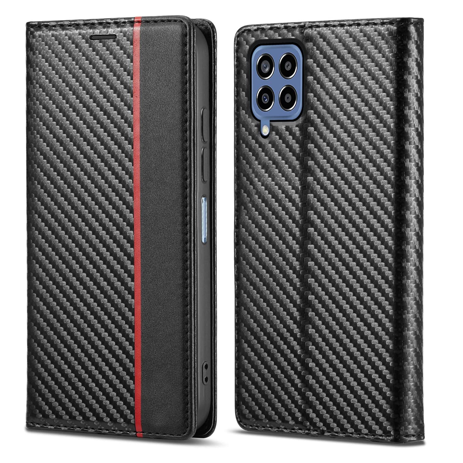 Pikkme black Wallet mobile flip cover for Samsung M12/F12/A12