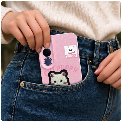 Pikkme pink Plush Patch mobile cover for Vivo V70 FE 5G – photo 4