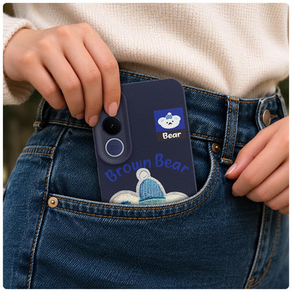 Pikkme Vivo V70 FE 5G Plush Patch blue phone cover – photo 4