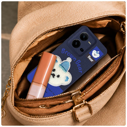 Vivo V25 5G Plush Patch back cover in blue by Pikkme – photo 5