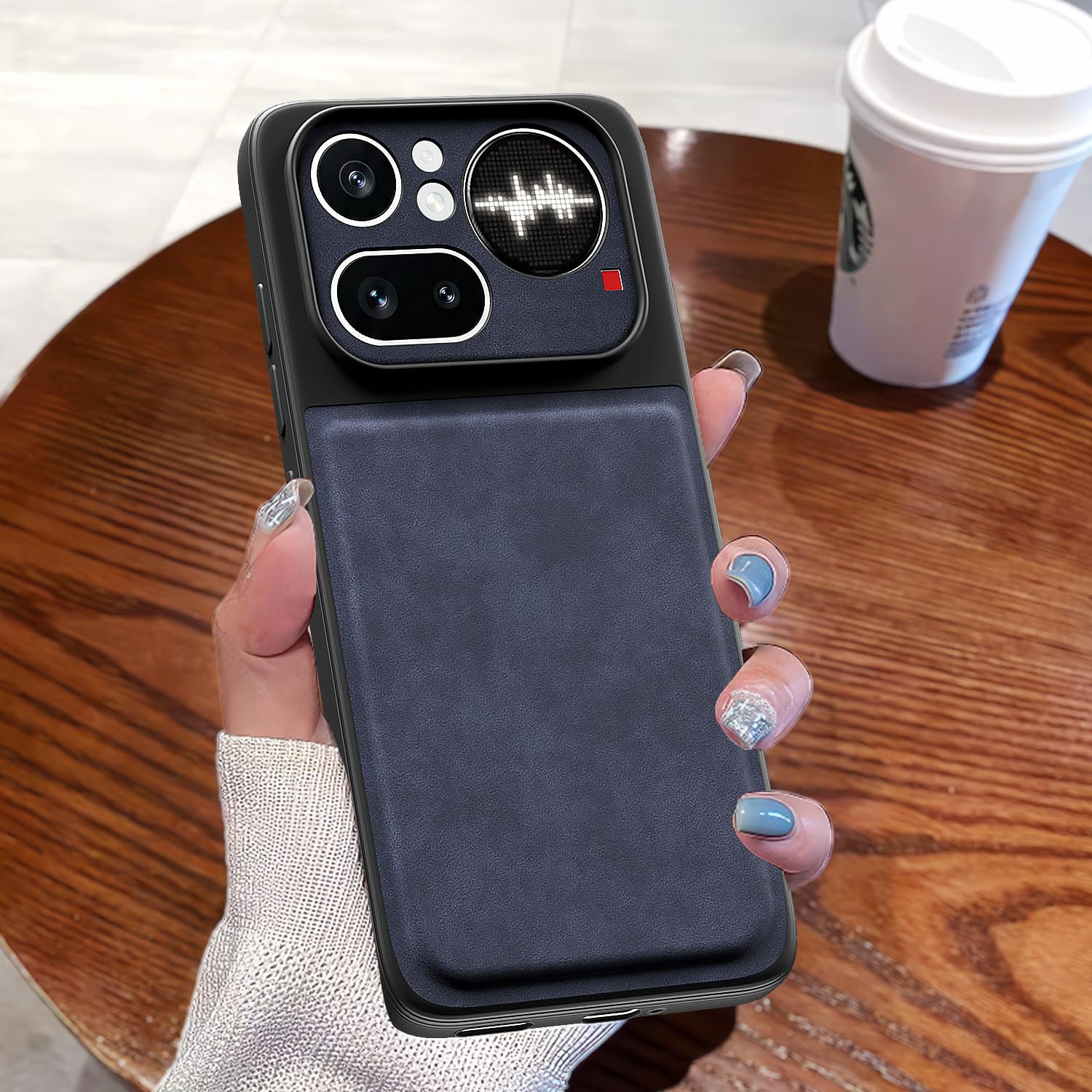 Pikkme blue Leather back cover for Nothing Phone 4a Pro 5G – photo 7