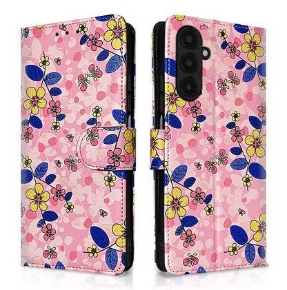 Pikkme pink flower Wallet flip case for Samsung A25 5G