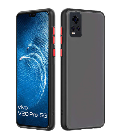 Black mobile back cover for Vivo V20 – Pikkme