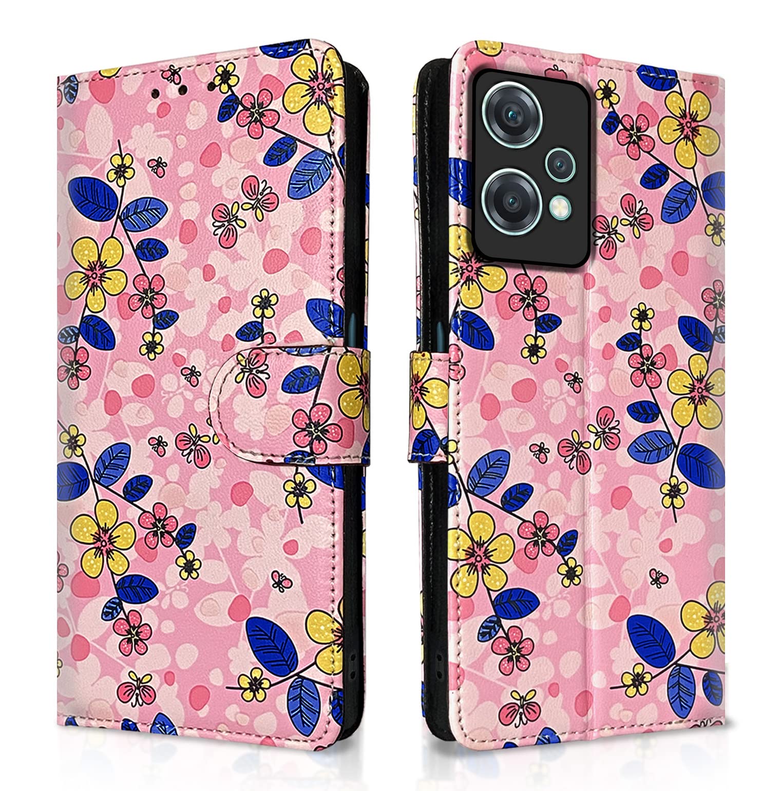 Pikkme pink flower flip case for OnePlus Nord CE 2 Lite 5G
