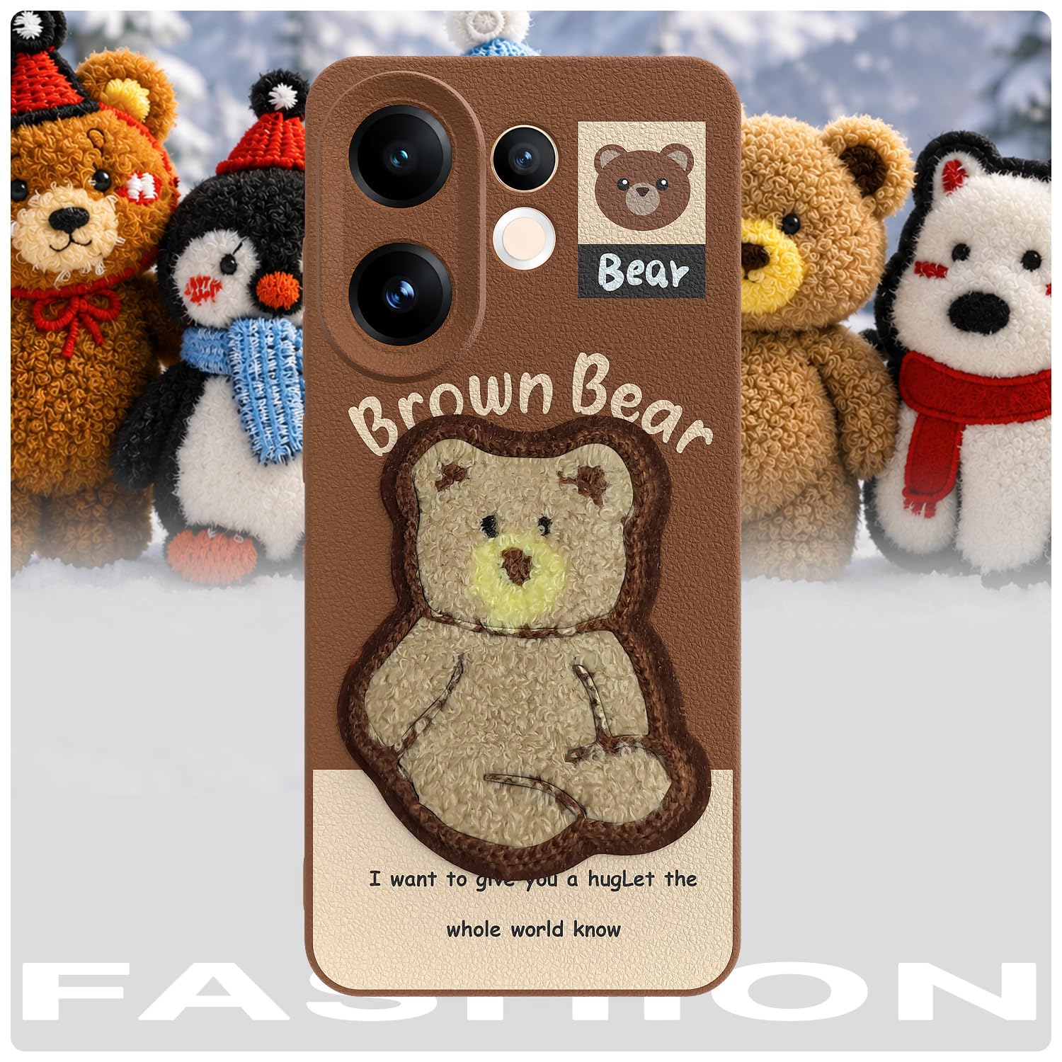 Vivo V60/T4 Pro 5G mobile back cover in brown by Pikkme – photo 7