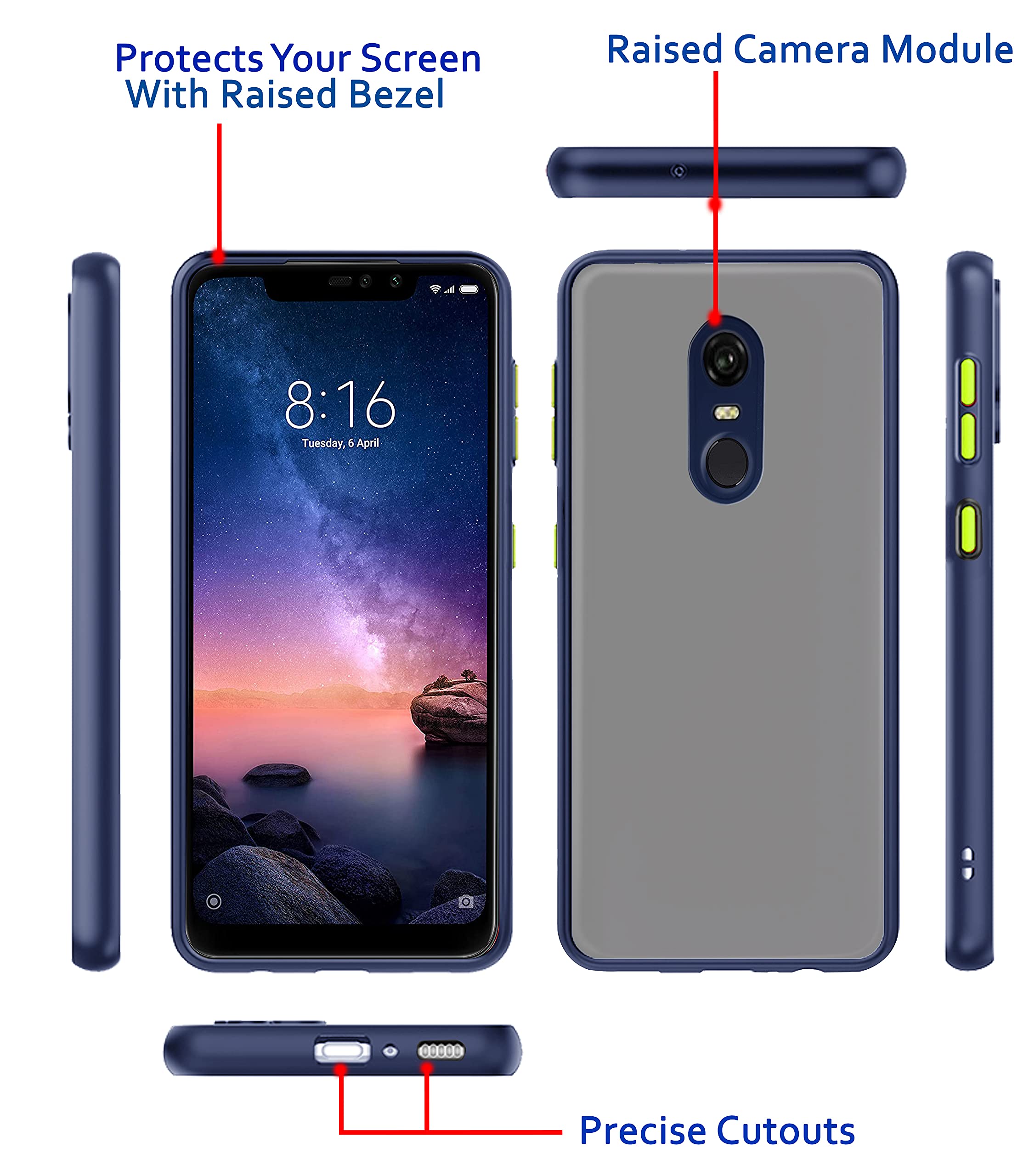 Blue mobile cover for Redmi Note 5 – Pikkme – photo 4
