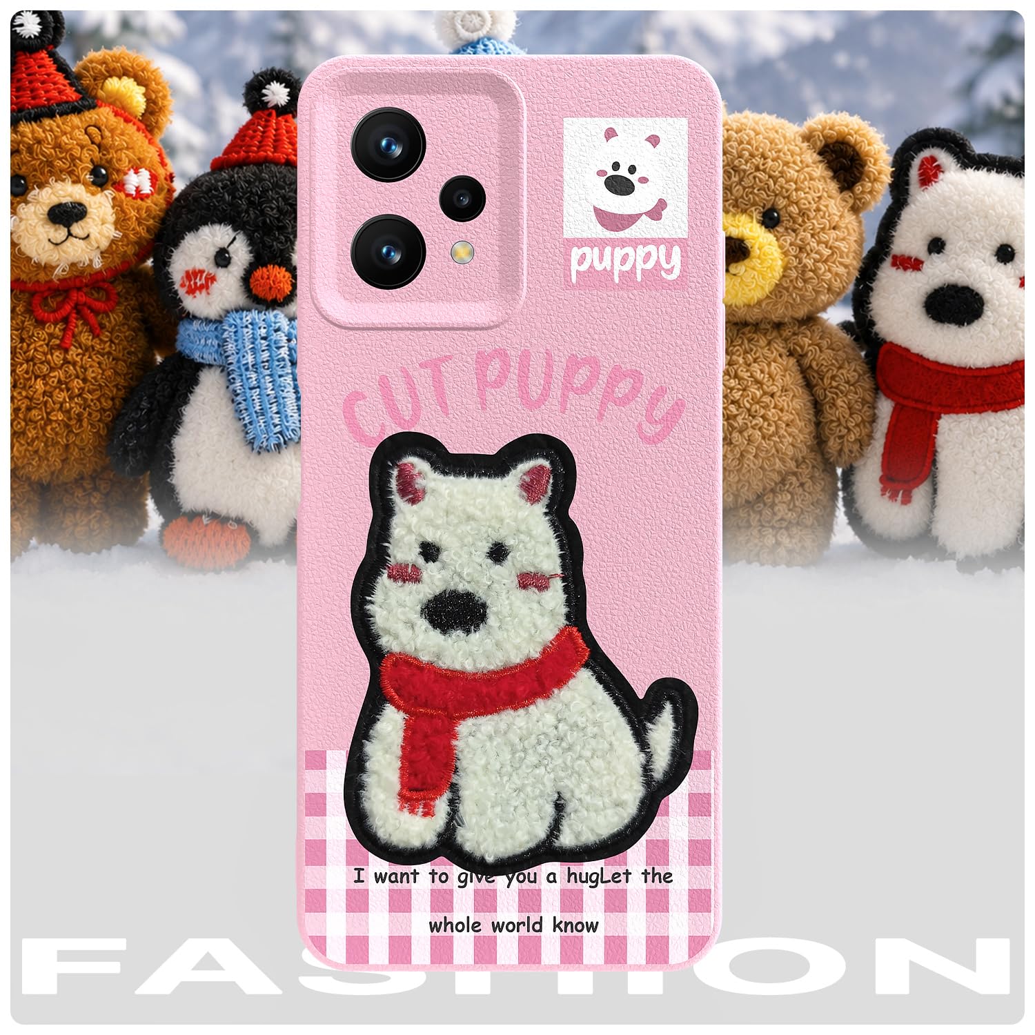 Pink Plush Patch mobile cover for Realme 9 4G/9 Pro Plus 5G – Pikkme – photo 7