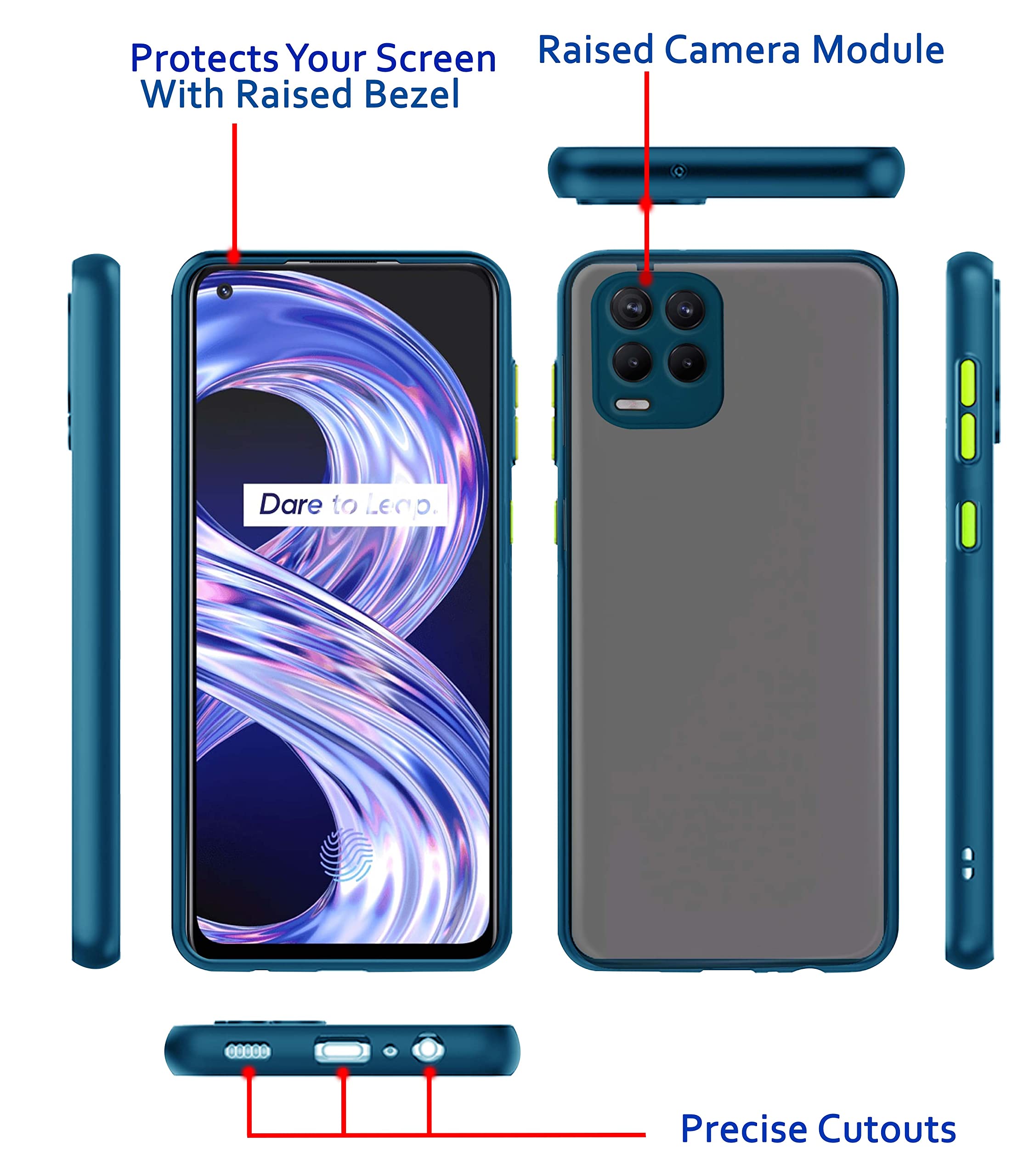 Blue Hybrid mobile back cover for Realme 8/8 Pro 4G – Pikkme – photo 3