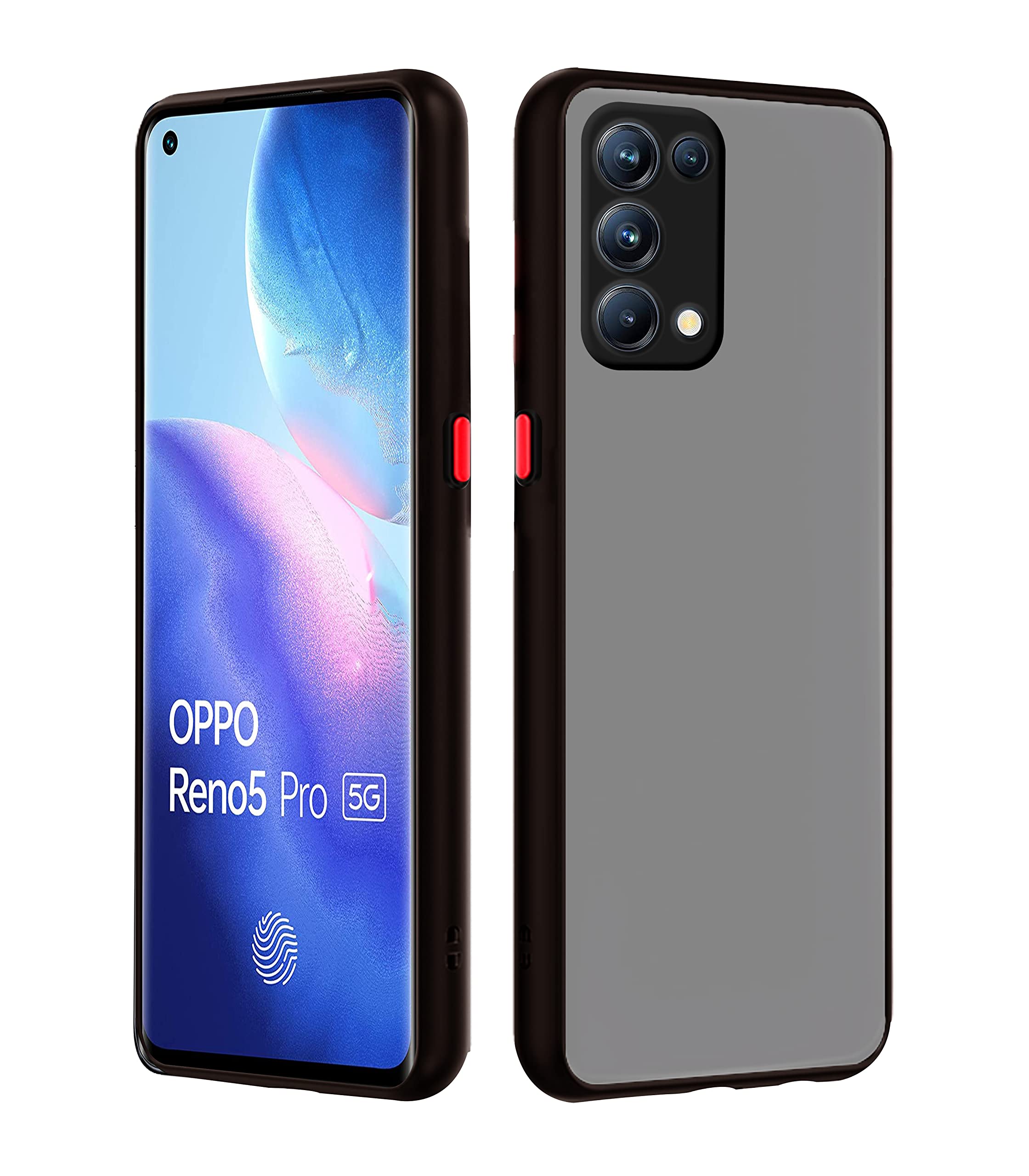 Black mobile back cover for Oppo Reno 5 Pro – Pikkme