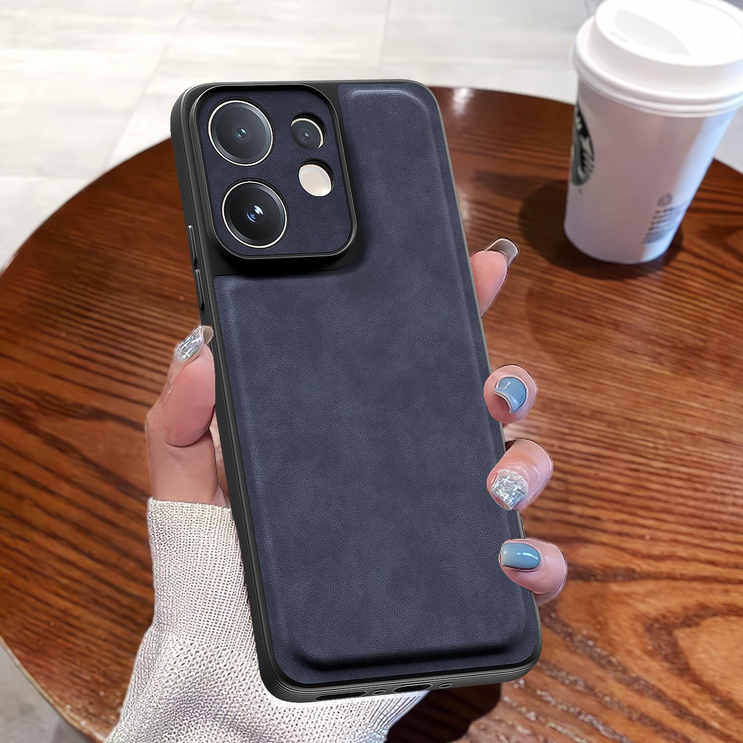 Pikkme Vivo V60/T4 Pro 5G Leather blue mobile cover – photo 7