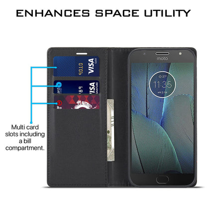 Black Wallet flip case for Moto G5s Plus – Pikkme – photo 3