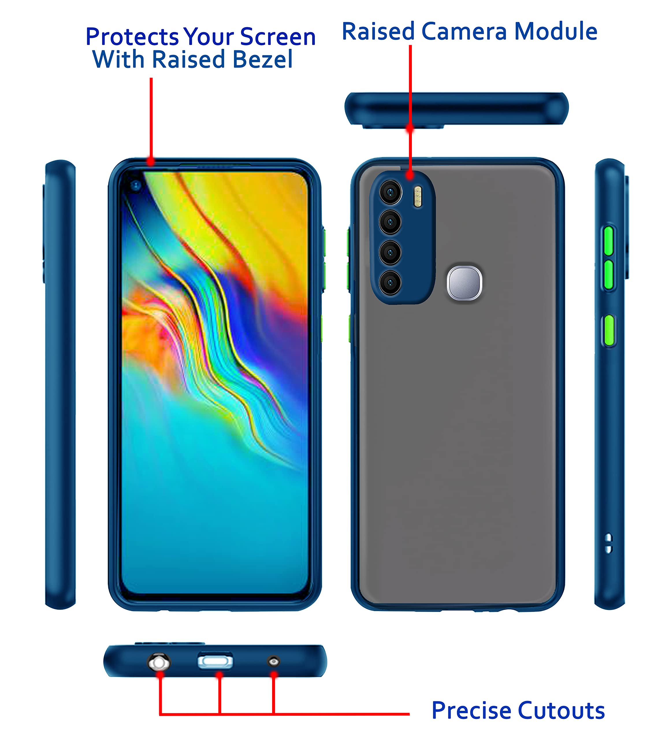 Pikkme Infinix Hot 9/Hot 9 Pro blue back cover – photo 3