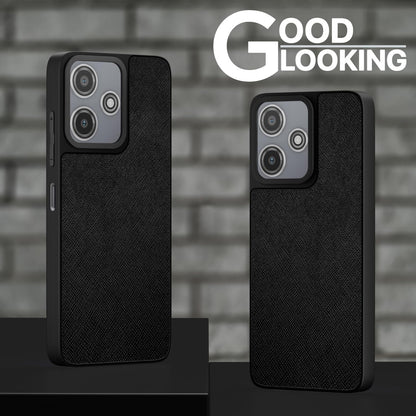 Pikkme Redmi 12 5G / 4G / Poco M6 Pro 5G Indian Leather Back Cover (Black)