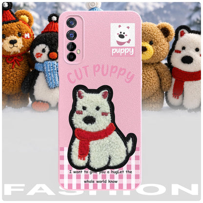 Realme 7/Narzo 30 4G/Narzo 20 Pro Plush Patch mobile back cover in pink by Pikkme – photo 7